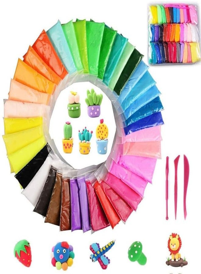 Eclet (Pack of 12) Air Dry Clay, Colorful Children Soft Clay, Creative Art Crafts, Gifts for Kids-Multi Color. Non-Toxic Modeling Magic Fluffy Foam Bouncing Clay Putty Kit for Kids with Tools .85 - Image 1